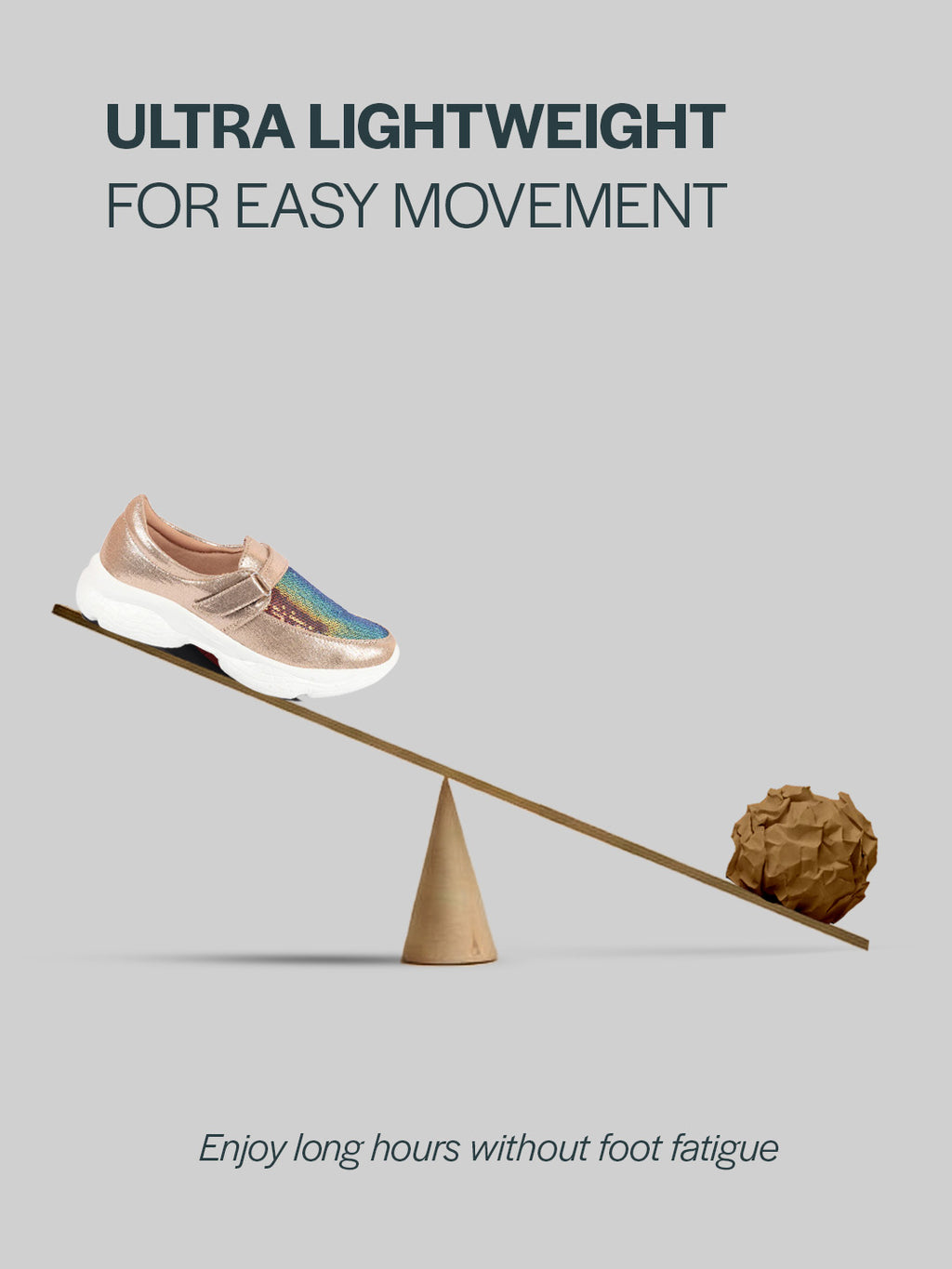 Women Golden Stylish Hook & Loop Sneakers