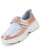 Women Pink Stylish Hook & Loop Sneakers
