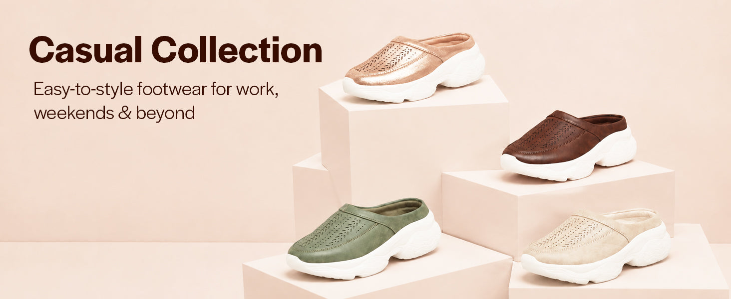 Women Pink Laser Cut Design Stitched Back Open Slip On Mules Shoes