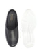 Women Black Laser Cut Design Stitched Back Open Slip On Mules Shoes