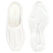 Women White Laser Cut Design Stitched Back Open Slip On Mules Shoes