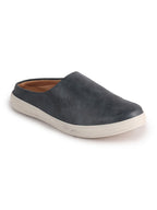 Men Blue Back Open Stylish Design Slip On Shoes