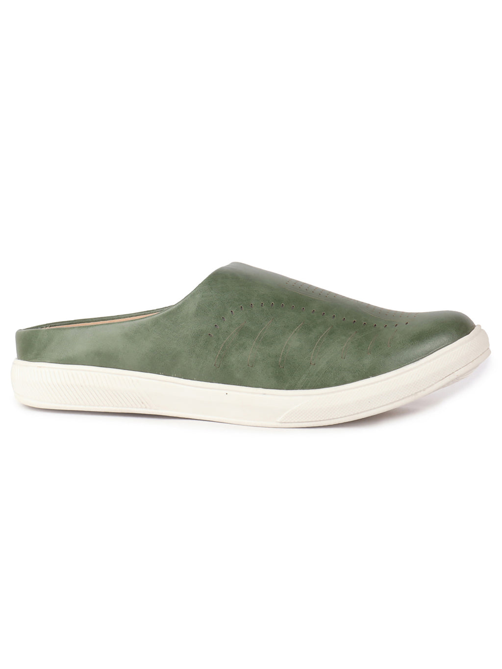 Shop Men Grey Back Open Stylish Design Slip On Shoes Online.