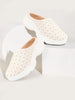 Women White Back Open Classic Design Slip On Mules Shoes
