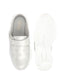 Women Silver Laser Cut Floral Design Hook and Loop Back Open Slip On Mules Shoes