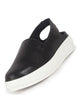 Women Glossy Black Height Enhancer Elastic Closure Back Strap Platform Heel Slip On Shoes|Stylish|Chunky|Weekend|Classic Sneaker Shoes