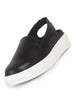 Women Glossy Black Height Enhancer Elastic Closure Back Strap Platform Heel Slip On Shoes|Stylish|Chunky|Weekend|Classic Sneaker Shoes