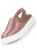 Women Peach Height Enhancer Elastic Closure Back Strap Platform Heel Slip On Shoes|Stylish|Chunky|Weekend|Classic Sneaker Shoes