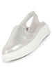 Women Silver Height Enhancer Elastic Closure Back Strap Platform Heel Slip On Shoes|Stylish|Chunky|Weekend|Classic Sneaker Shoes