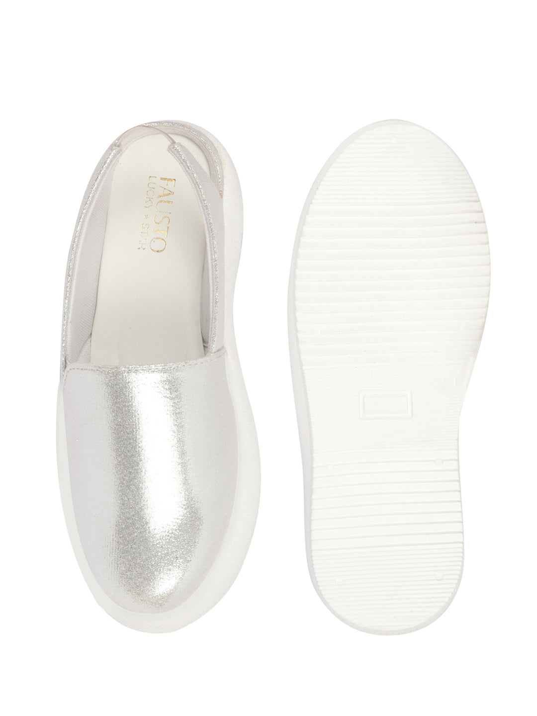 Shop Women Silver Perforated Laser Cut Classic Back Open Slip On Mules Shoes|Work|Casual|Loafer Shoes|Comfort Online.