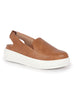 Women Tan Height Enhancer Elastic Closure Back Strap Platform Heel Slip On Shoes|Stylish|Chunky|Weekend|Classic Sneaker Shoes