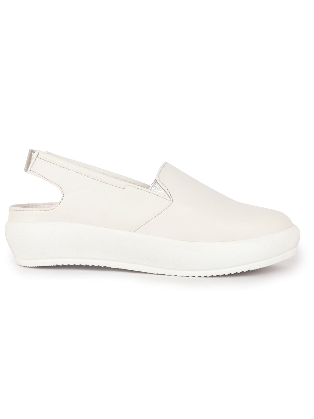Shop Women Silver Perforated Laser Cut Classic Back Open Slip On Mules Shoes|Work|Casual|Loafer Shoes|Comfort Online.