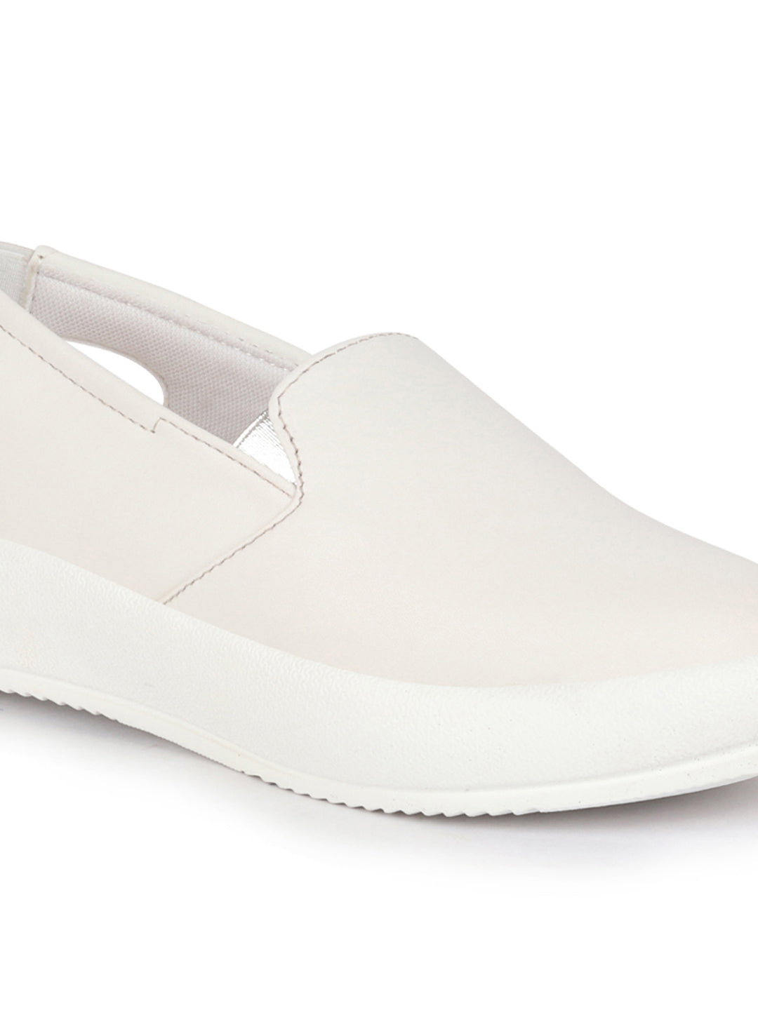 Shop Women Silver Perforated Laser Cut Classic Back Open Slip On Mules Shoes|Work|Casual|Loafer Shoes|Comfort Online.