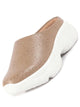 Women Cheeku Laser Cut Back Open Platform Heel Slip On Mules Casual Shoes