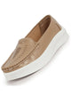Women Cheeku Perforation Laser Cut Stitched Casual Slip On Loafer|Work|Outdoor|Slip On Shoes|Office Wear