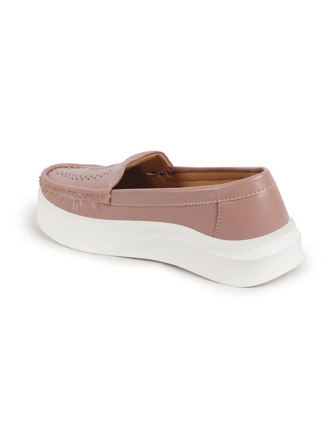 Shop Women Tope Perforation Laser Cut Stitched Casual Slip On Loafer|Work|Outdoor|Slip On Shoes|Office Wear Online.