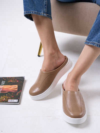 Shop Women Tope Perforation Laser Cut Stitched Casual Slip On Loafer|Work|Outdoor|Slip On Shoes|Office Wear Online.