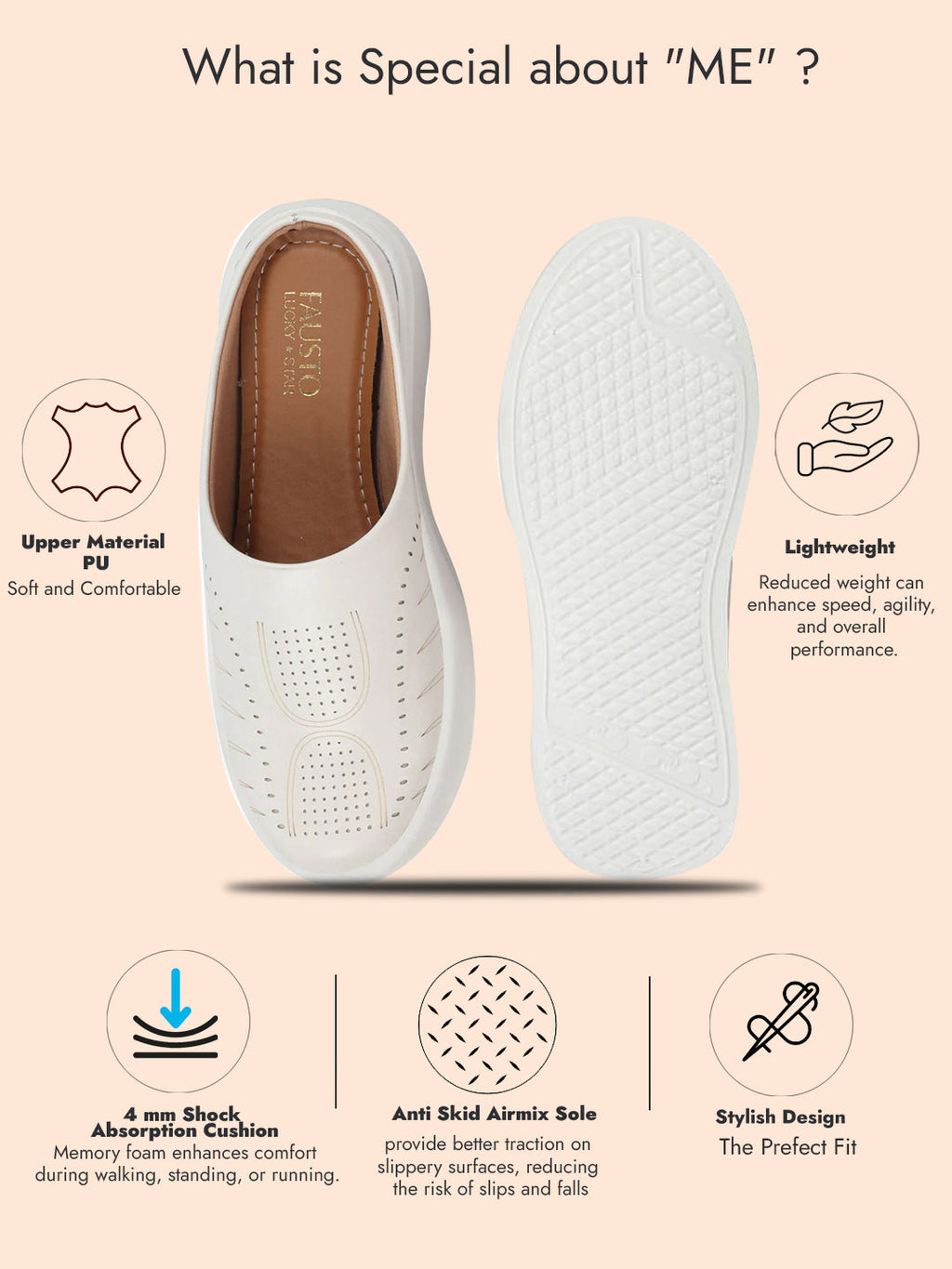 Shop Women White Perforated Laser Cut Classic Back Open Slip On Mules Shoes|Work|Casual|Loafer Shoes|Comfort Online.