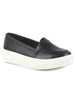 Women Black Chunky Slip Ons Height Enhancer Lightweight Sneaker Shoe | Memory Cushion Insole | Comfortable Anti Skid Sole
