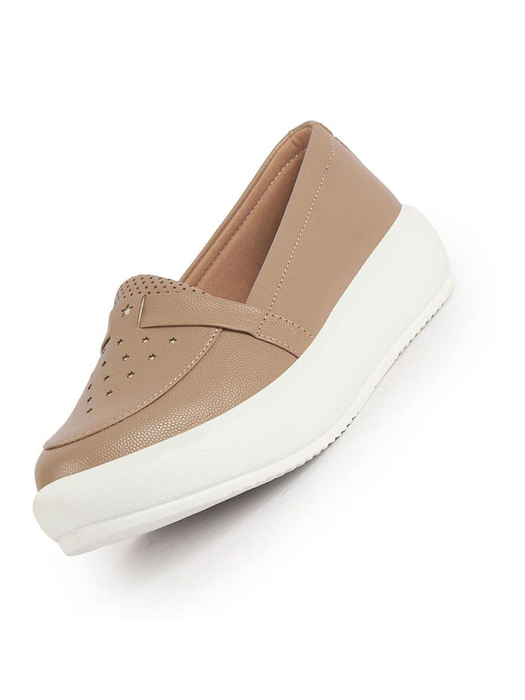 Women Cheeku Chunky Slip Ons Height Enhancer Lightweight Sneaker Shoe|Memory Cushion Insole|Comfortable Anti Skid Sole