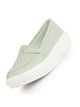 Women Pista Greeen Chunky Slip Ons Height Enhancer Lightweight Sneaker Shoe|Memory Cushion Insole|Comfortable Anti Skid Sole