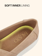 Women Beige Height Enhancer Lightweight Classic Breathable Slip On Sneaker Shoe|Memory Cushion Insole|Comfortable Anti Skid Sole