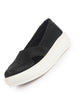 Women Black Height Enhancer Lightweight Classic Breathable Slip On Sneaker Shoe|Memory Cushion Insole|Comfortable Anti Skid Sole