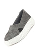 Women Grey Height Enhancer Lightweight Classic Breathable Slip On Sneaker Shoe|Memory Cushion Insole|Comfortable Anti Skid Sole