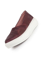 Women Maroon Height Enhancer Lightweight Classic Breathable Slip On Sneaker Shoe|Memory Cushion Insole|Comfortable Anti Skid Sole