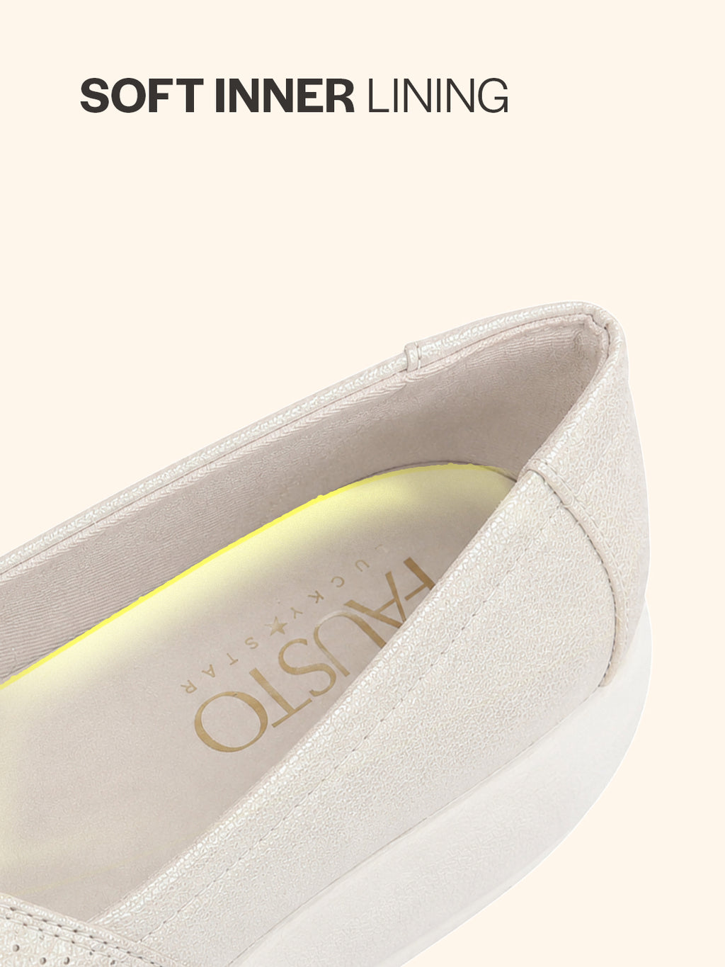 Women White Height Enhancer Lightweight Classic Breathable Slip On Sneaker Shoe|Memory Cushion Insole|Comfortable Anti Skid Sole