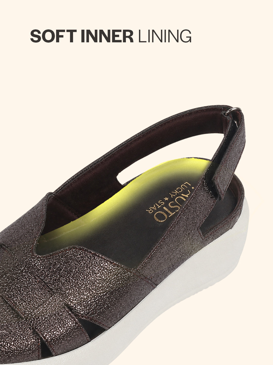 Women Dark Grey Embellished Backstrap Height Enhancer Hook and Loop Slip on Shoes|Casual Shoe|Evening Party Shoe|Anti Skid Sole