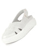 Women Light Silver Embellished Backstrap Height Enhancer Hook and Loop Slip on Shoes | Casual Shoe | Evening Party Shoe | Anti Skid Sole