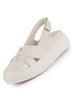 Women White Embellished Backstrap Height Enhancer Hook and Loop Slip on Shoes|Casual Shoe|Evening Party Shoe|Anti Skid Sole