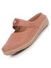 Women Peach Floral Strap Back Open Slip On Casual Shoes|Outing Weekend Dress Shoes|All Day Comfort Shoe