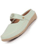 Women Pista Green Floral Strap Back Open Slip On Casual Shoes|Outing Weekend Dress Shoes|All Day Comfort Shoe