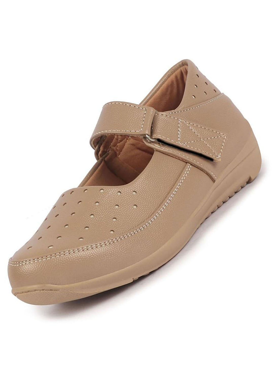 Women Chikku Adjustable Strap Hook and Loop Round Toe Slip On Shoes|Casual Shoe|Office Shoe|Comfortable Shoe