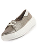Women Golden Embellished Lace Height Enhancer Slip On Sneaker|Casual Shoe|Evening Party Shoe|Anti Skid Sole