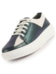 Women Green Lightweight Height Enhancer Chunky Lace-Up Sneakers|Memory Cushion Insole|Evening Party Shoe