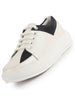 Women White Lightweight Height Enhancer Chunky Lace-Up Sneakers|Memory Cushion Insole|Evening Party Shoe