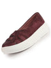 Women Cherry Double Strap Velvet Height Enhancer Slip On Sneakers|Anti Skid Sole|Slip On Shoe|Office Wear