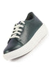 Women Green Lightweight Height Enhancer Shiny Chunky Lace-Up Sneakers|Memory Cushion Insole|Evening Party Shoe