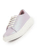 Women Purple Lightweight Height Enhancer Shiny Chunky Lace-Up Sneakers|Memory Cushion Insole|Evening Party Shoe