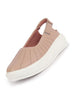 Women Peach Breathable Lazer Cut Design With Backstrap Height Enhancer Hook And Loop Slip On Shoes | Slingback Casual Platform Sandals| Cusioned Insole