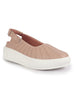 Women Peach Breathable Lazer Cut Design With Backstrap Height Enhancer Hook And Loop Slip On Shoes | Slingback Casual Platform Sandals| Cusioned Insole