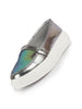 Women Grey Embellished Slip On Ballerina | Sequin Panel Platform Loafers | Party Wedding Glitter Casual Sneaker Shoes | Memory Cusion Insole
