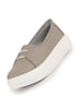Women Grey Dual Lace Detail With Textured Slip-On Platform Loafers | Height Enhancer Chic Casual Shoes | Everyday Comfort With Memory Cusion Insole