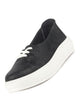 Women Black Height Enhancer Stylish Velvet Slip-On Sneakers with Lace | Memory Cushioned Insole | Causal Shoe | Anti Skid Sole
