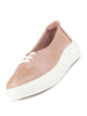 Women Peach Height Enhancer Stylish Velvet Slip-On Sneakers with Lace | Memory Cushioned Insole | Causal Shoe | Anti Skid Sole