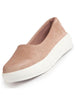 Women Peach Soft Upper Platform Slip-On Shoes with Cushioned Insole|White Sole Lightweight Casual Comfort Ballet Flats|Ballerina Shoes Anti Skid Sole