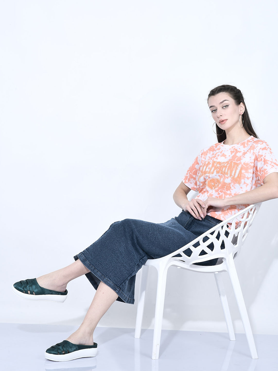 Women Green Back Open Breathable Double Strap Platform Slip On Shoes|Height Enhancer Memory Cushioned Slip On|Anti Skid Sole